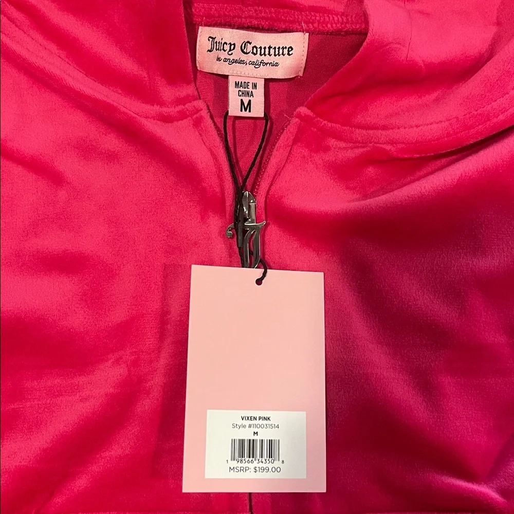 Juicy Couture Vibrant Pink Velour Set - Picture 2 of 4